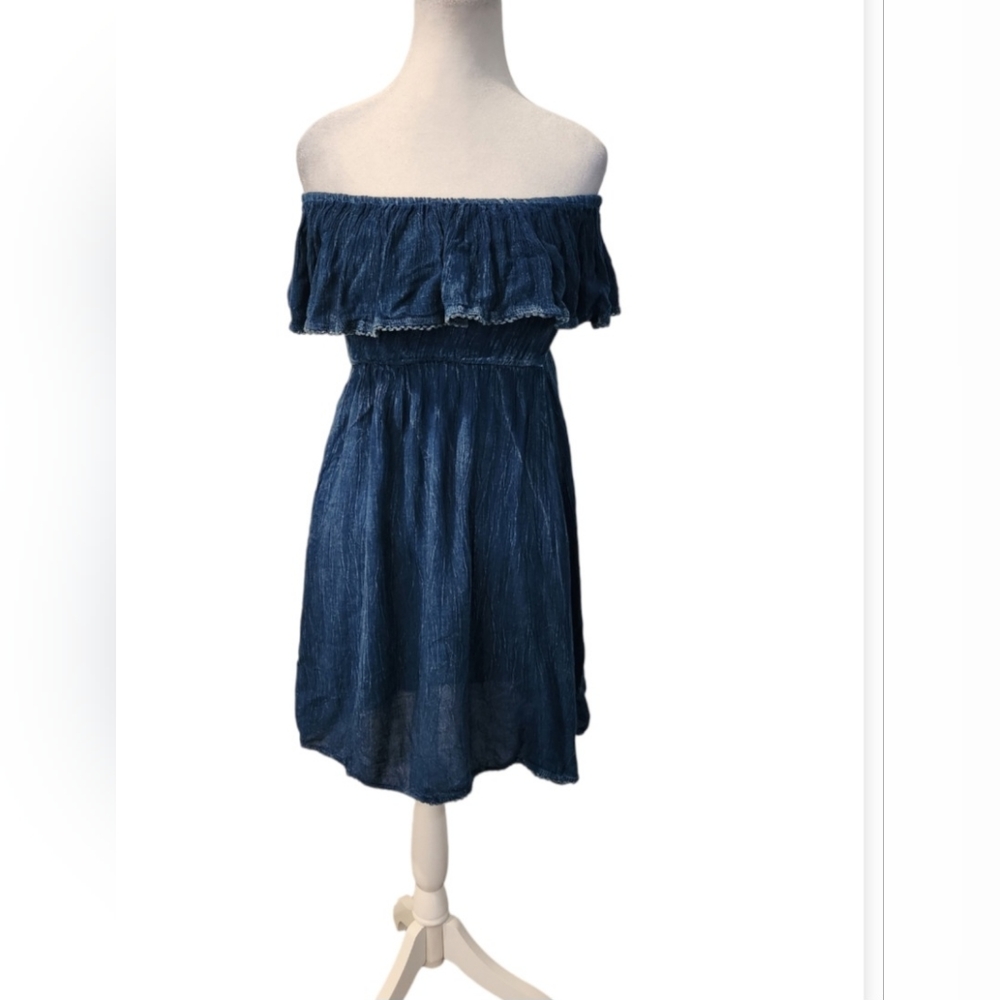 Jeans Dress Strapless off the Shoulder